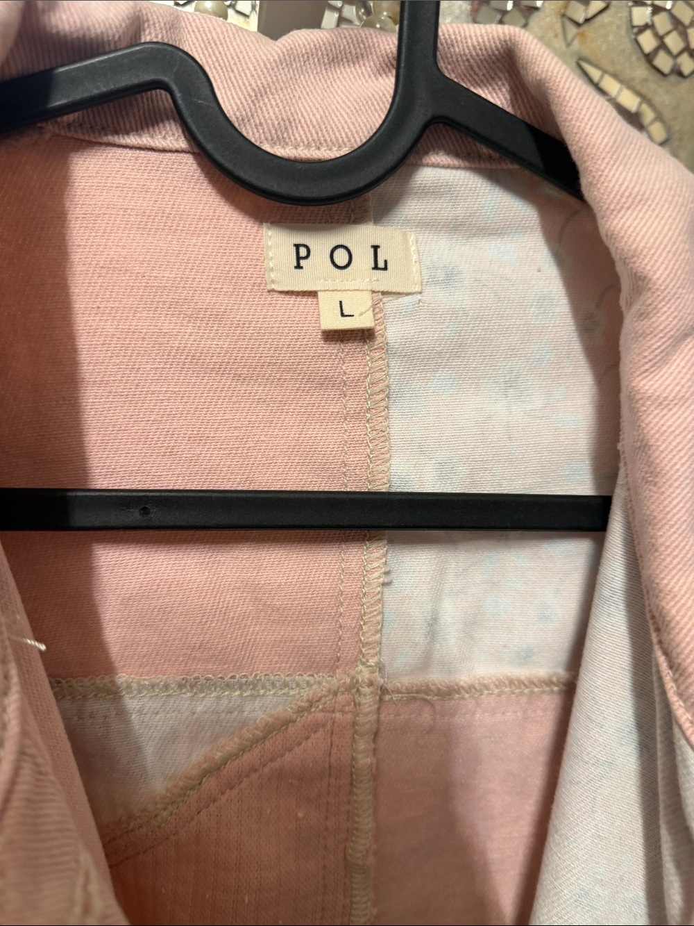 POL Pink Patchwork Bomber Jacket - Picture 6 of 7